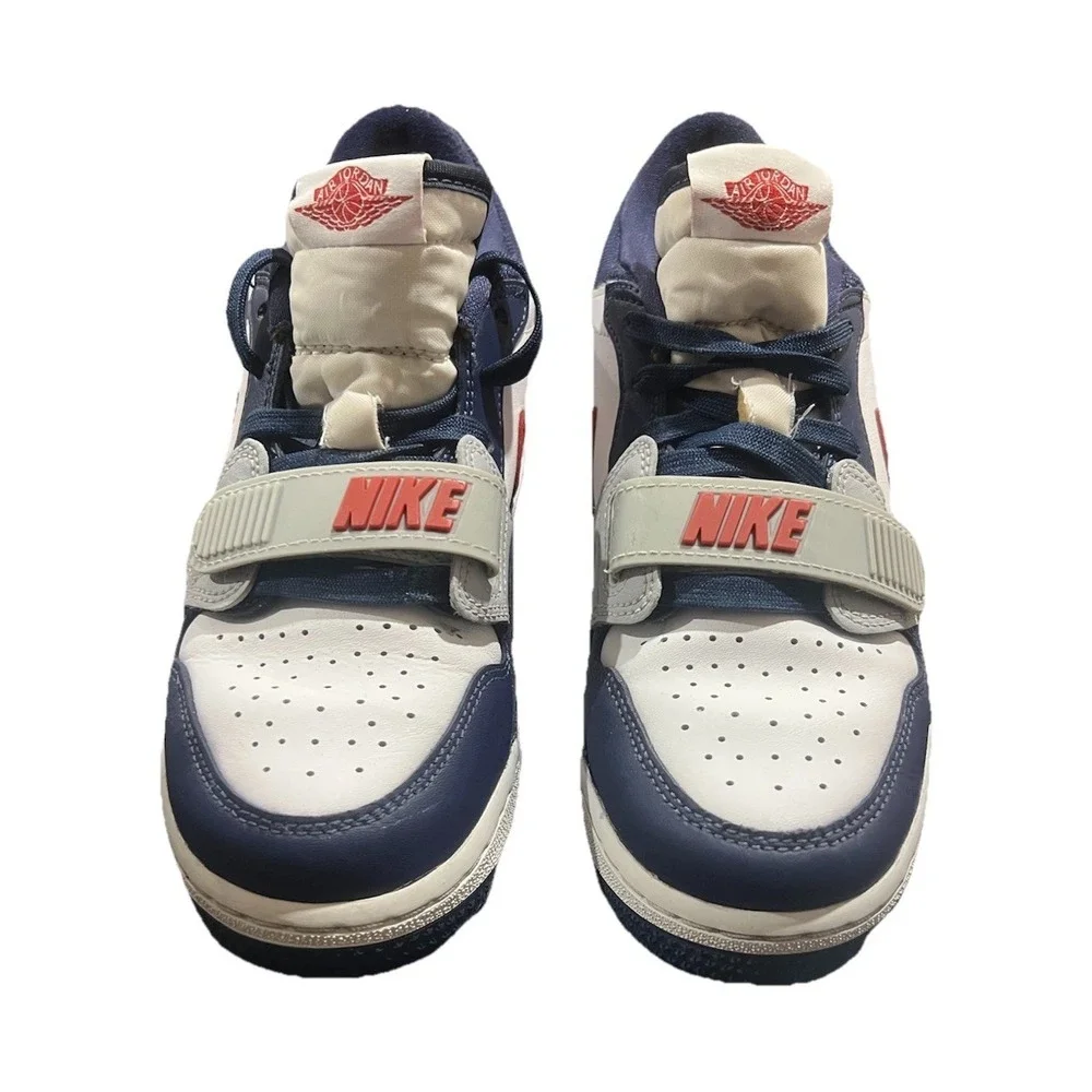 B6/ Nike Jordan Legacy312 Midnight Navy White Red Men's Athletic SneakersSize5.5